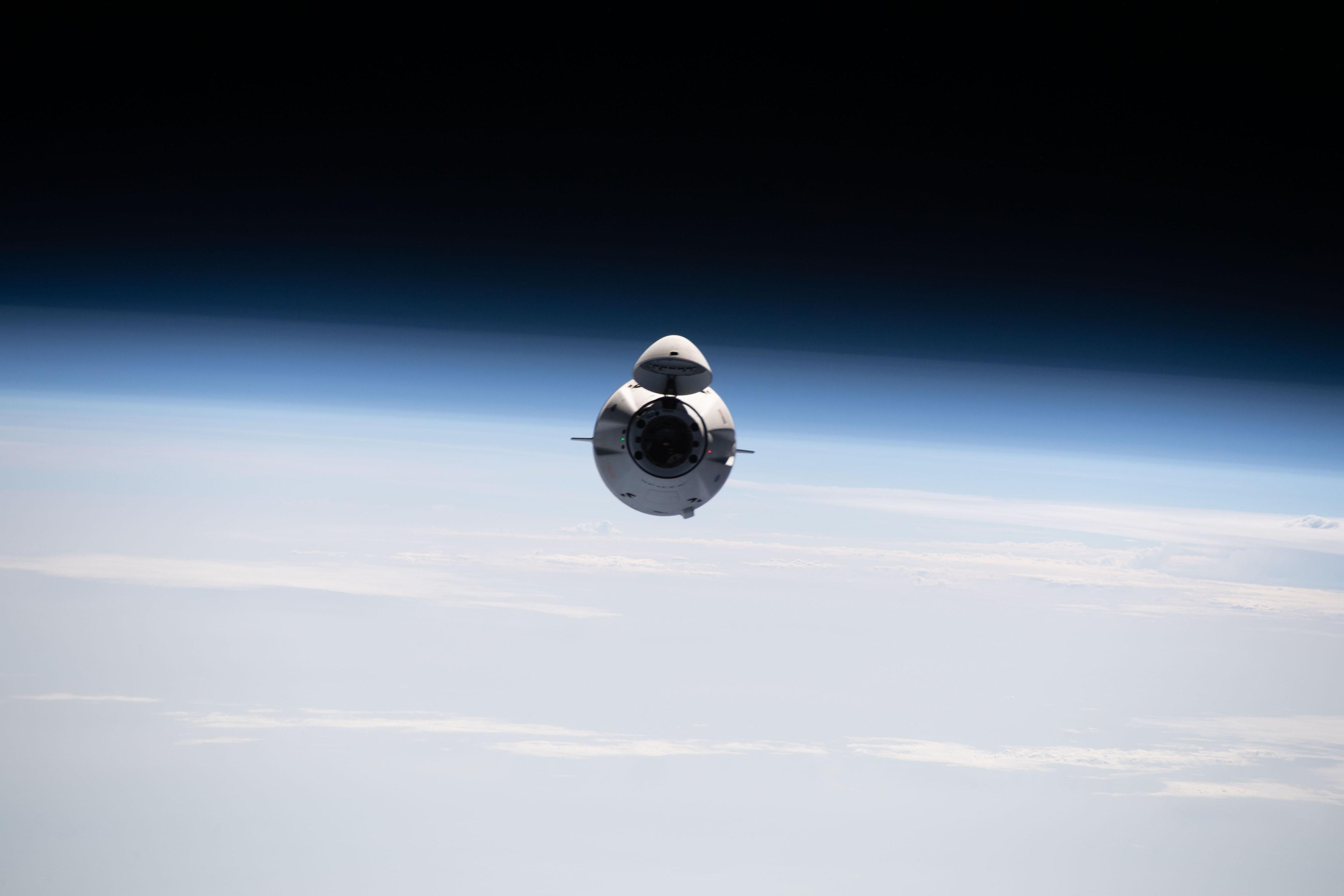 CRS-22 approaching the International Space Station